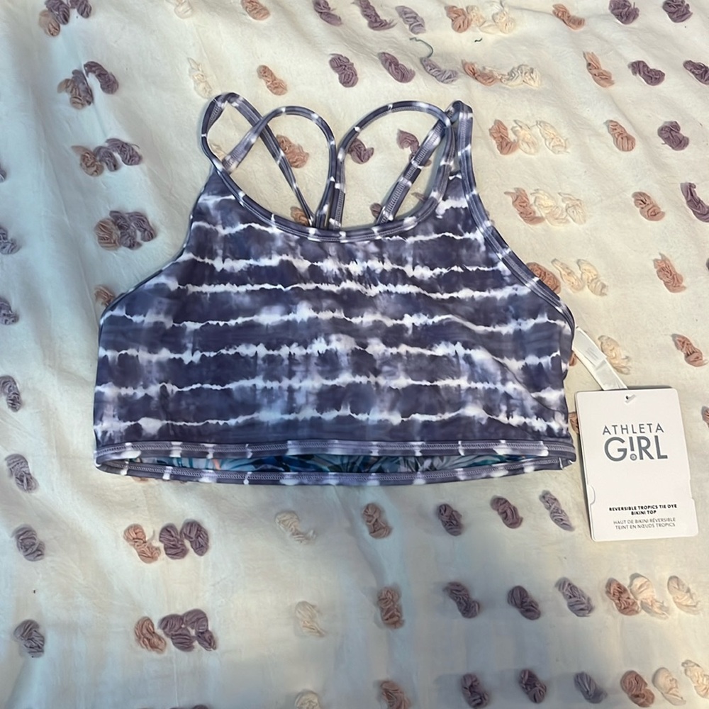 athleta girl reversible bathing suit top size 14